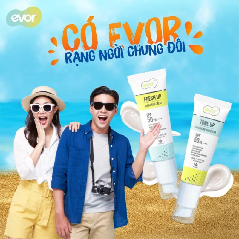 CÓ EVOR - RẠNG NGỜI CHUNG ĐÔI 💕- kem chống nắng evor-nước hoa evor