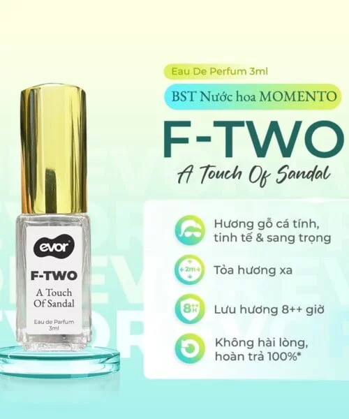 f-two 3ml perfume nước hoa evor momento